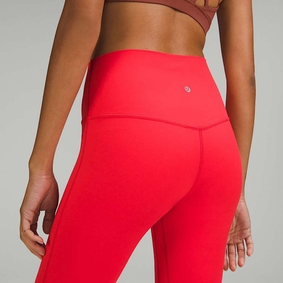 Lululemon Align High Rise Buttery Soft Crop 21" Athletic Leggings in Love Red 2 - Picture 2 of 8